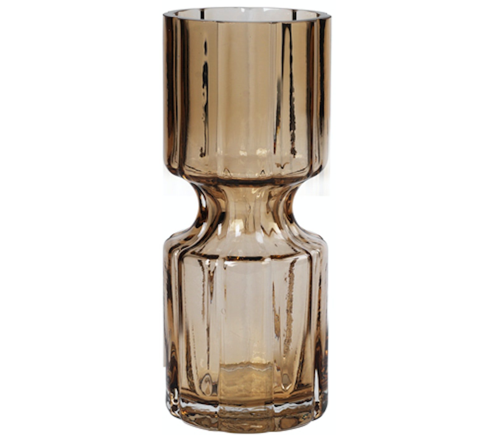 På billedet ser du variationen Hyacint, Vase, Mundblæst glas fra brandet Broste Copenhagen i en størrelse D: 8 cm. x H: 20 cm. i farven Orange