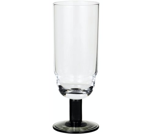 På billedet ser du variationen Nordic bistro, Champagneglas, Glas fra brandet Broste Copenhagen i en størrelse D: 6 cm. x H: 16 cm. i farven Klar/sort