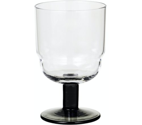 På billedet ser du variationen Nordic bistro, Hvidvinsglas, Glas fra brandet Broste Copenhagen i en størrelse D: 6,9 cm. x H: 11,2 cm. i farven Klar/sort