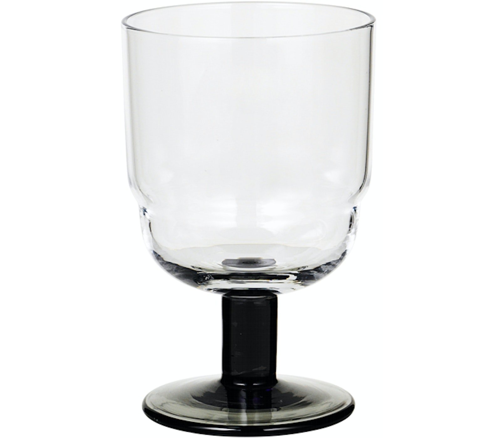 Nordic bistro, Hvidvinsglas, Glas by Broste Copenhagen (D: 6,9 cm. x H: 11,2 cm., Klar/Sort)