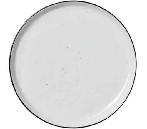 På billedet ser du variationen Salt, Desserttallerken, Stentøj fra brandet Broste Copenhagen i en størrelse D: 18 cm. x H: 1,2 cm. i farven Sne