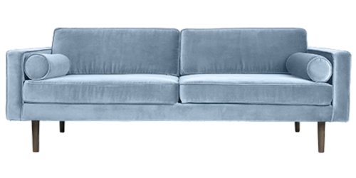 På billedet ser du variationen Wind, Sofa, 100% Polyester fra brandet Broste Copenhagen i en størrelse H: 74 cm. x B: 88 cm. x L: 200 cm. i farven Blå
