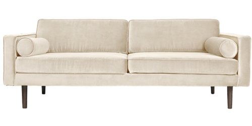 På billedet ser du variationen Wind, Sofa, 100% Polyester fra brandet Broste Copenhagen i en størrelse H: 74 cm. x B: 88 cm. x L: 200 cm. i farven Sandfarve