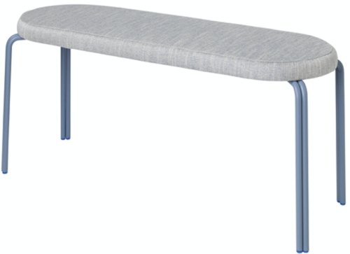 På billedet ser du variationen Oda, 2-personers sofa, Tekstil fra brandet Broste Copenhagen i en størrelse H: 46 cm. x B: 36 cm. x L: 110 cm. i farven Blå/grå