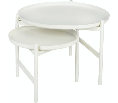 På billedet ser du variationen Turner table, Sofabord, Jern fra brandet Broste Copenhagen i en størrelse D: 50 cm. x H: 40 cm. i farven Hvid