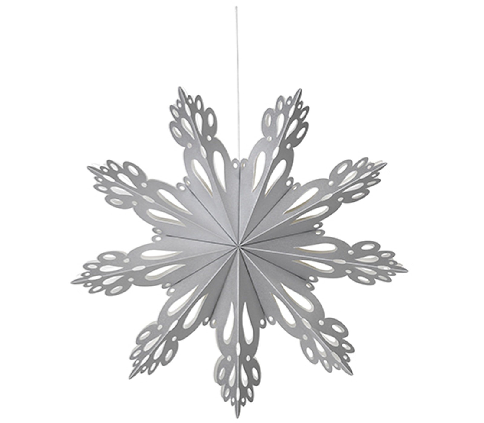 13: Snowflake, Juledekoration, Papir by Broste Copenhagen (D: 30 cm., Sølv)