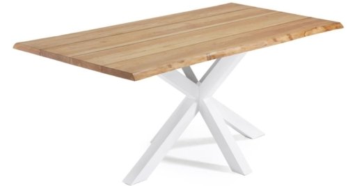 På billedet ser du variationen Argo, Spisebord med krydsstel fra brandet LaForma i en størrelse H: 78 cm. x B: 160 cm. x D: 90 cm. i farven Natur/Hvid
