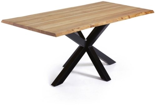 På billedet ser du variationen Argo, Spisebord med krydsstel fra brandet LaForma i en størrelse H: 78 cm. x B: 160 cm. x D: 90 cm. i farven Natur/sort