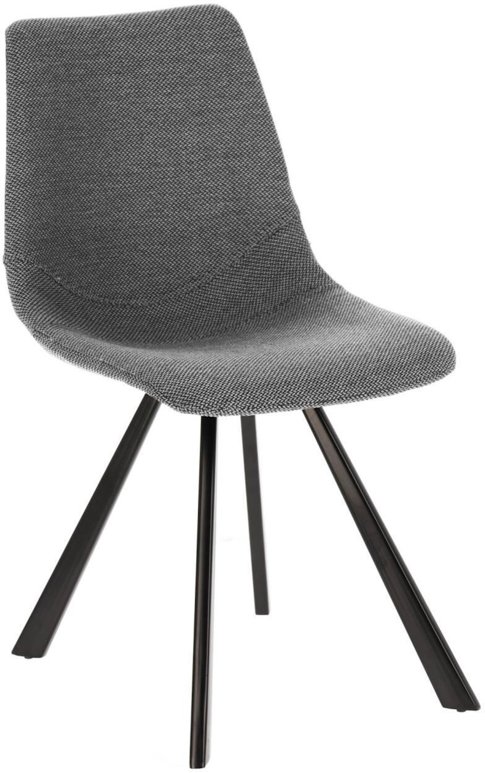 På billedet ser du Alve, Spisebordsstol, Stof fra brandet LaForma i en størrelse H: 83 cm. x B: 46 cm. x D: 60 cm. i farven Grå/sort