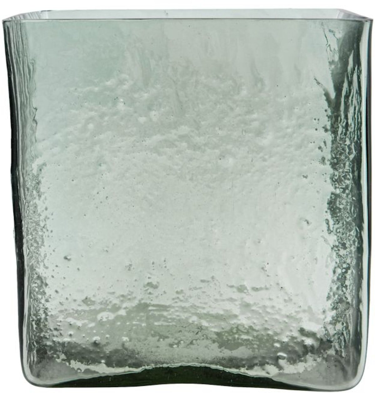 På billedet ser du Square, Vase, Glas fra brandet House Doctor i en størrelse H: 18 cm. x B: 18 cm. x L: 18 cm. i farven Lyseblå