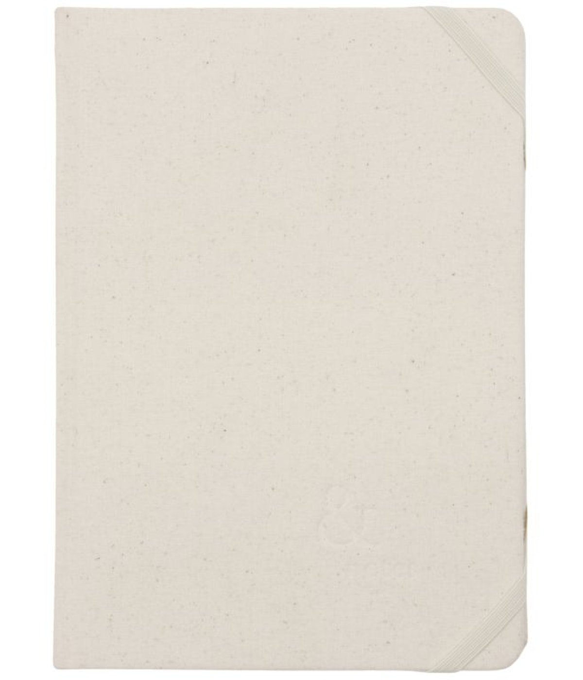 Journal, Notesbog, Stof, papir by House Doctor (H: 2 cm. x B: 21,7 cm. x L: 15,3 cm., Beige)