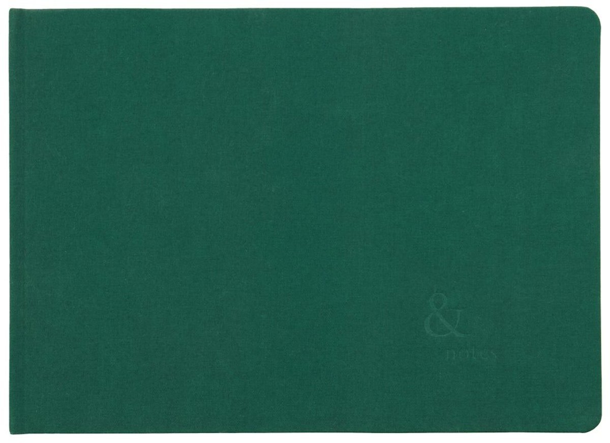 Guest, Notesbog, Stof, papir by House Doctor (H: 2 cm. x B: 30,4 cm. x L: 21,7 cm., Mørkegrøn)