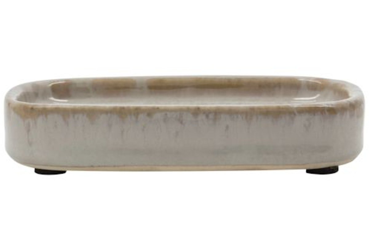Datura, Sæbeholder, Lertøj by Meraki (H: 2,5 cm. x B: 8 cm. x L: 12 cm., Grå)