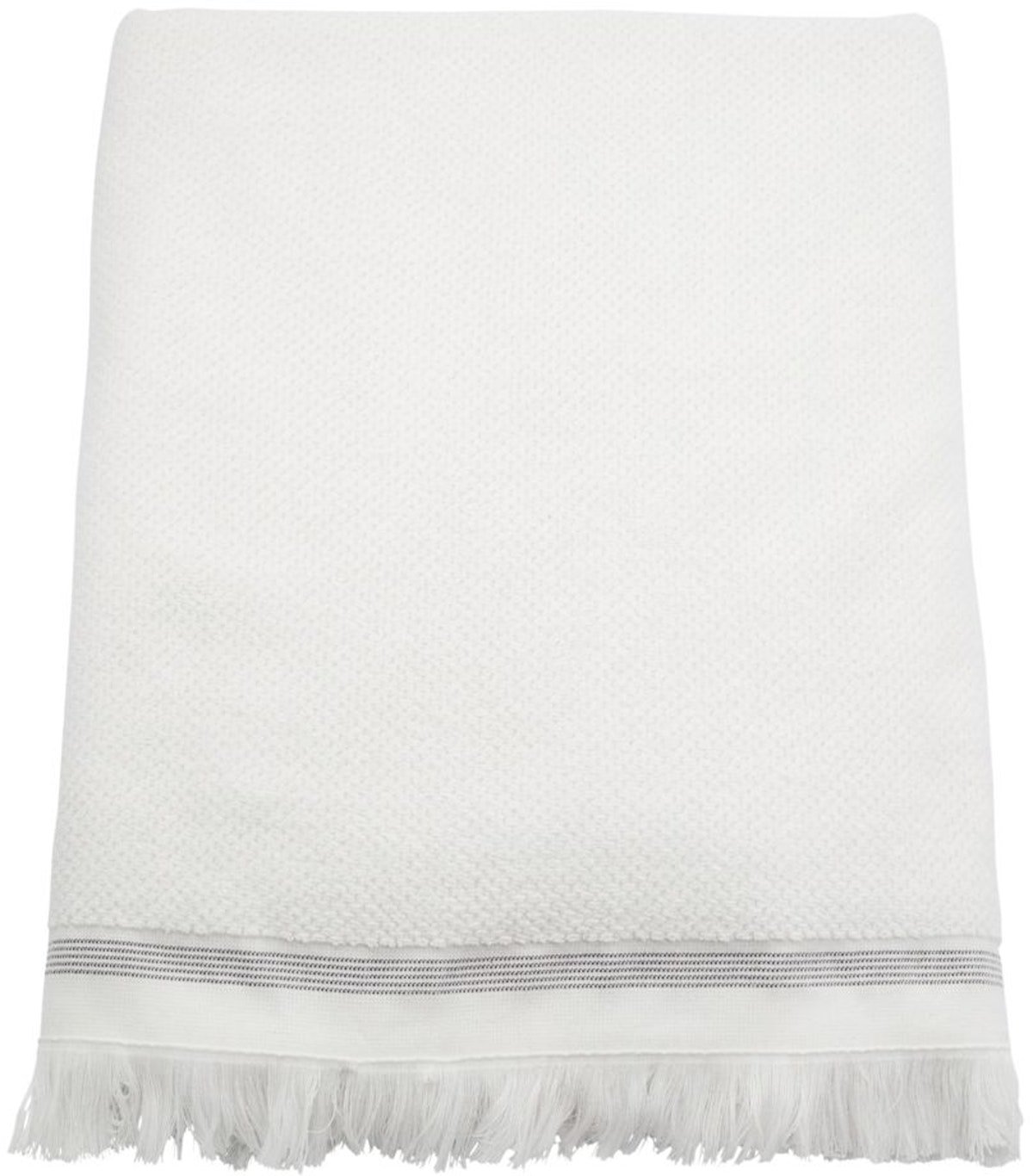 Håndklæde, Økologisk bomuld by Meraki (B: 180 cm. x L: 100 cm., Hvid med grå striber)