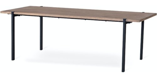 På billedet ser du variationen APRI, Spisebord, Massiv egetræ, Metal fra brandet Torkelson i en størrelse H: 75 cm. x B: 95 cm. x L: 220 cm. i farven Gråbejset/Sort