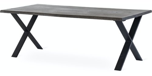 På billedet ser du variationen EXXET, Spisebord med X-stel, Vildeg, Metal fra brandet Torkelson i en størrelse H: 75 cm. x B: 95 cm. x L: 210 cm. i farven Smoked