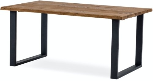 På billedet ser du variationen NARVIK, Spisebord, Vildeg, Metal fra brandet Torkelson i en størrelse H: 75 cm. x B: 100 cm. x L: 160 cm. i farven Oileret/Sort