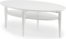 På billedet ser du variationen TANGO, Sofabord med underhylde, Ovalt fra brandet Torkelson i en størrelse H: 52 cm. x B: 70 cm. x L: 130 cm. i farven Hvid