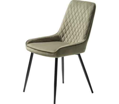 På billedet ser du variationen Milton, Spisebordsstol, Olivengrøn, Fløjl fra brandet Unique furniture i en størrelse H: 85 cm. x B: 52 cm. x D: 58 cm. i farven Olivengrøn