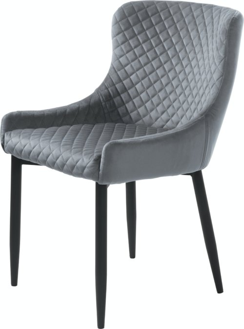 På billedet ser du variationen Ottowa, Spisebordsstol, Grå, Fløjl fra brandet Unique furniture i en størrelse H: 82 cm. x B: 53 cm. x D: 62 cm. i farven Lys grå