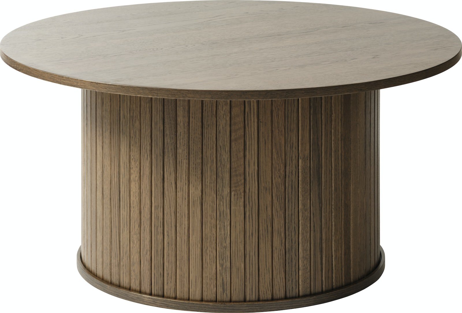 På billedet ser du variationen Nola, Rundt sofabord, Egetræ fra brandet Unique Furniture i en størrelse H: 45 cm. x B: 90 cm. x L: 90 cm. i farven Smoked