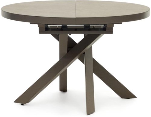 På billedet ser du variationen Vashti, Udtrækkeligt spisebord, moderne, nordisk, keramisk fra brandet Laforma i en størrelse H: 76 cm. x B: 160 cm. x L: 120 cm. i farven Brun