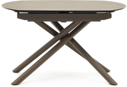 På billedet ser du variationen Yodalia, Udtrækkeligt spisebord, moderne, nordisk, keramisk fra brandet Laforma i en størrelse H: 77 cm. x B: 130 cm. x L: 100 cm. i farven Brun