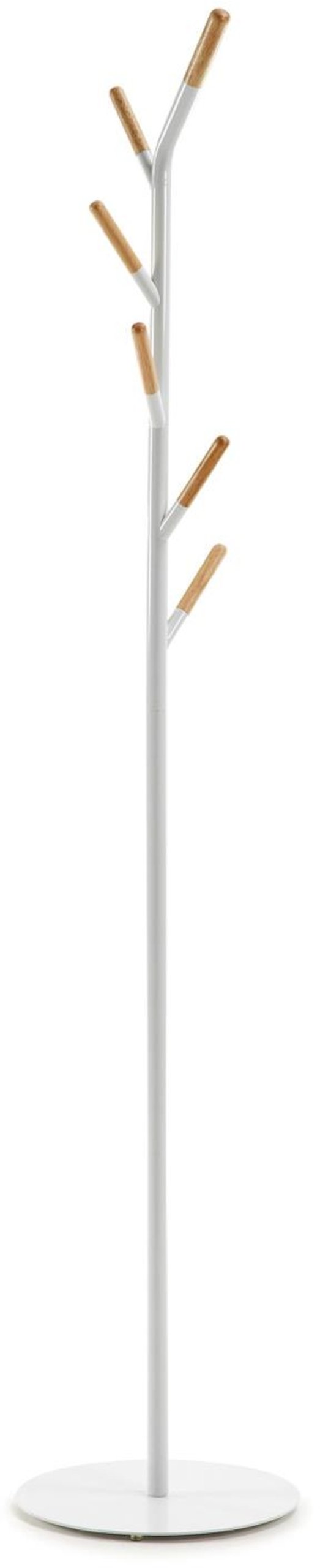 Nerb, Knagerække by LaForma (H: 175 cm. x B: 33 cm. x L: 33 cm., Hvid/Natur)