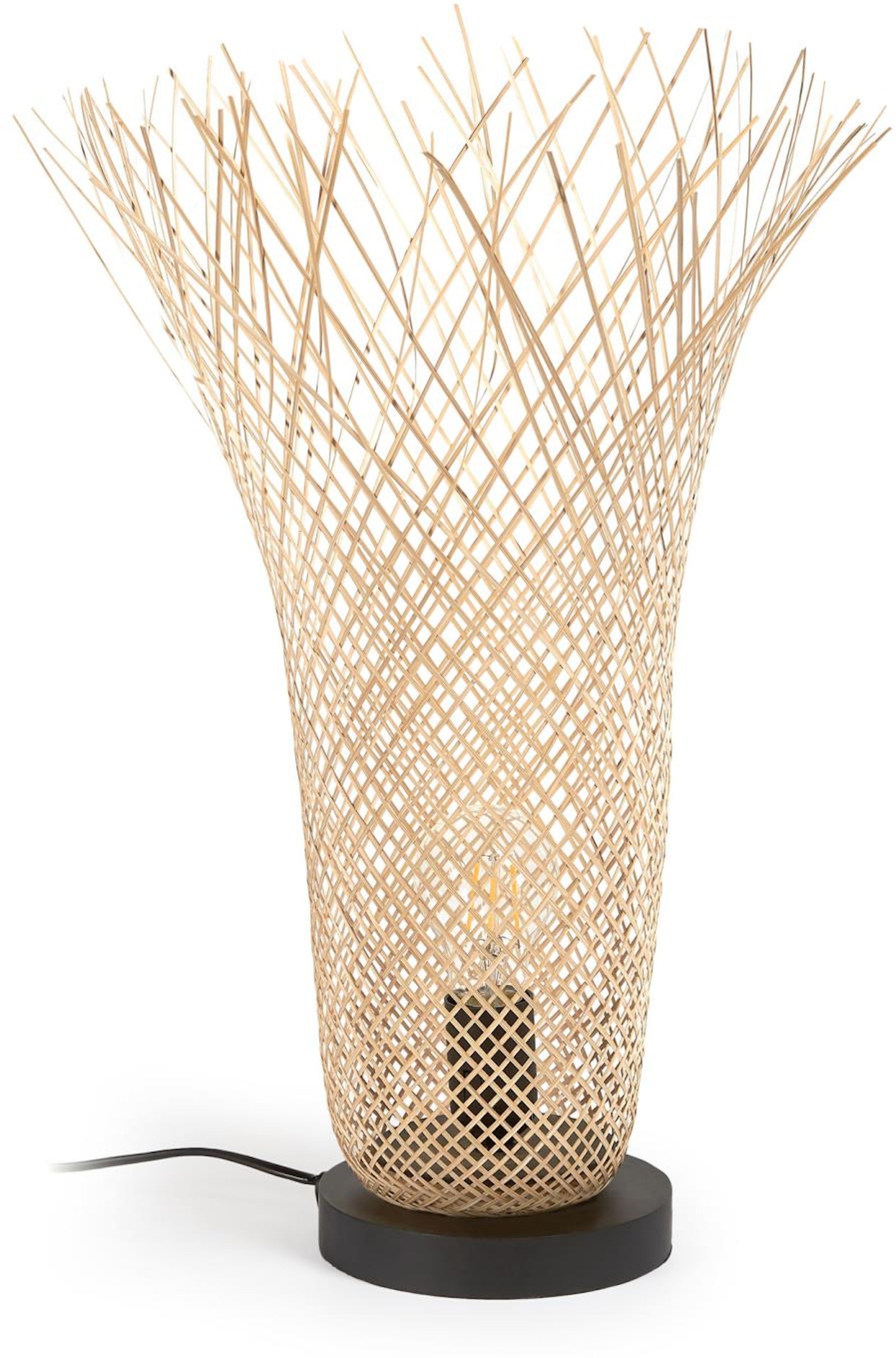Citalli, Bordlampe, bambus by LaForma (H: 50 cm. x B: 26 cm. x L: 26 cm., Natur)