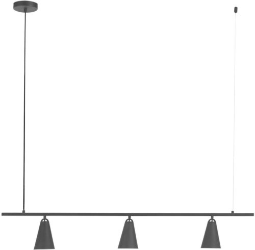 På billedet ser du variationen Genara, Hængelampe, moderne, nordisk, industrielt, metal fra brandet Laforma i en størrelse H: 150 cm. x B: 10 cm. x L: 120 cm. i farven Sort