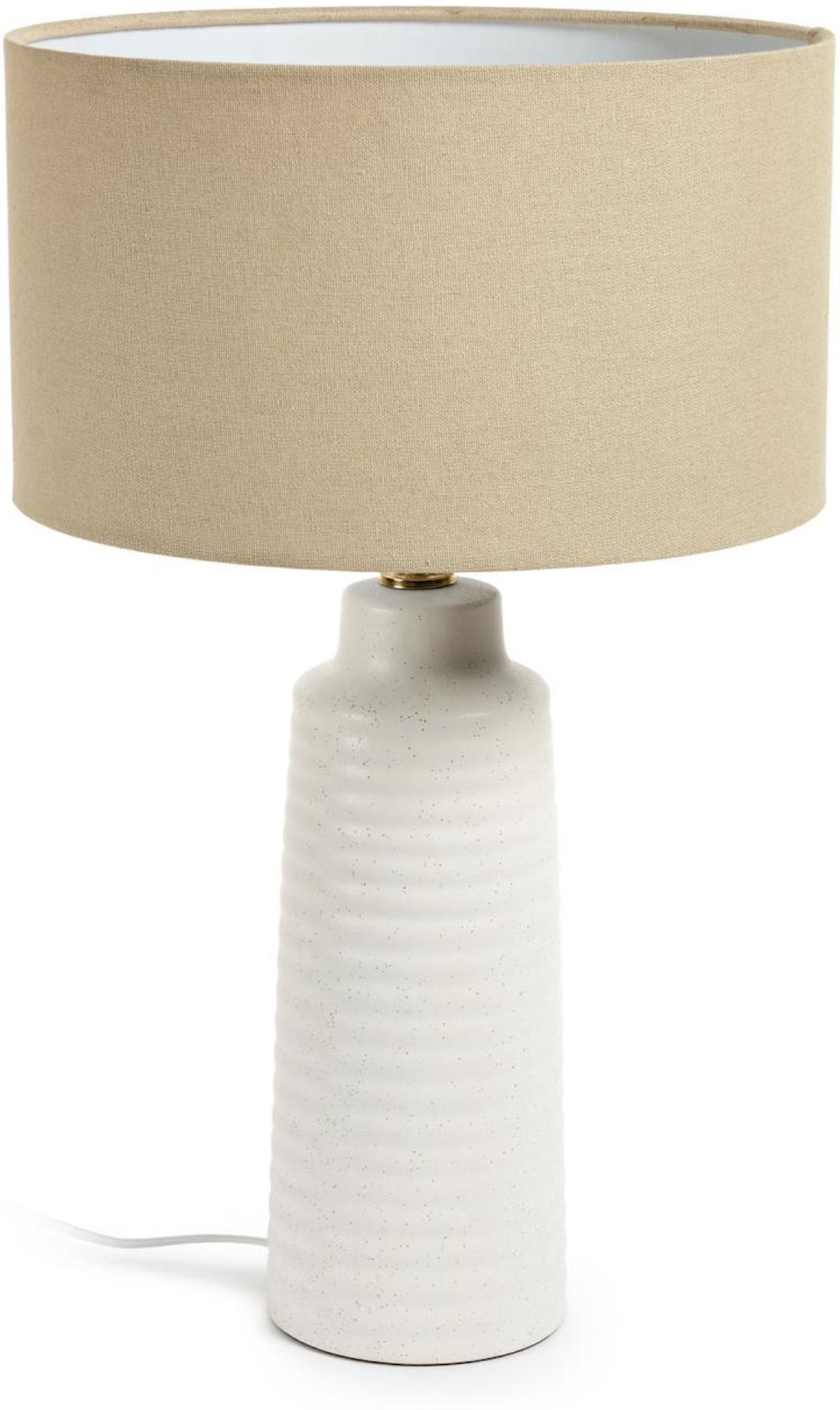 LAFORMA Mijal keramisk bordlampe med hvid finish