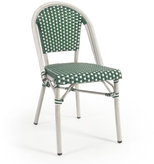 På billedet ser du variationen Marilyn, Udendørs spisebordsstol, metal fra brandet LaForma i en størrelse H: 88 cm. x B: 45 cm. x L: 59 cm. i farven Grøn