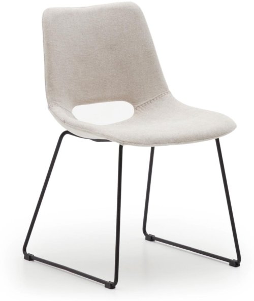 På billedet ser du variationen Zahara, Spisebordsstole, moderne, nordisk, rustik, stof fra brandet Laforma i en størrelse H: 78 cm. x B: 49 cm. x L: 55 cm. i farven Beige