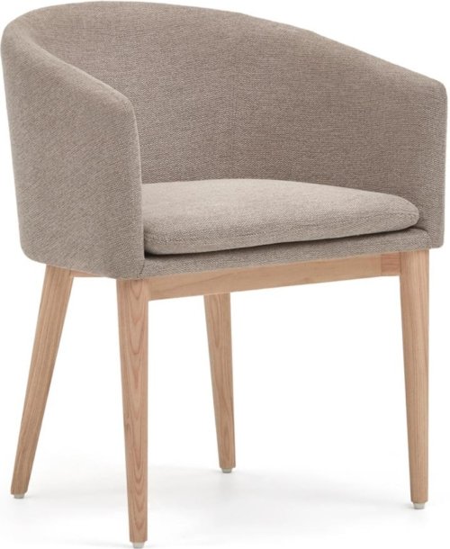 På billedet ser du variationen Harlan, Spisebordsstole, nordisk, moderne, stof fra brandet Laforma i en størrelse H: 74 cm. x B: 59 cm. x L: 57 cm. i farven Brun/Natur