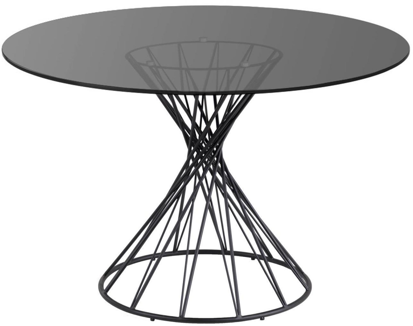 På billedet ser du variationen Niut, Spisebord, Glas fra brandet LaForma i en størrelse H: 76 cm. x B: 120 cm. x L: 120 cm. i farven Sort/klar
