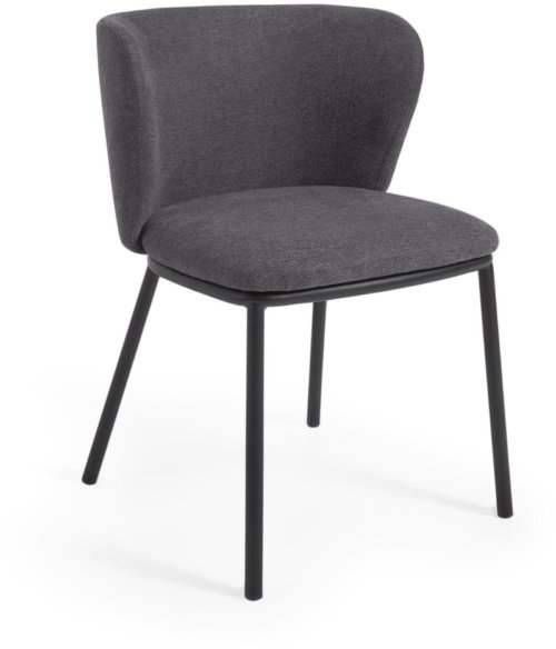 På billedet ser du variationen Ciselia, Spisebordsstol, Stof fra brandet LaForma i en størrelse H: 75 cm. x B: 55 cm. x L: 52 cm. i farven Mørkegrå