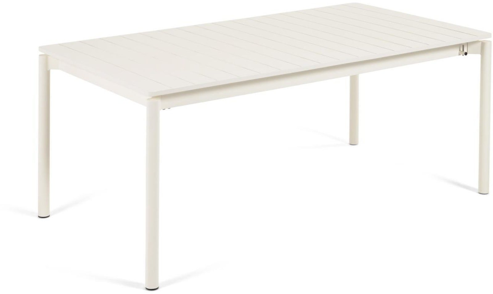 Zaltana, Udtrækkeligt udendørs spisebord, Metal by LaForma (H: 75 cm. x B: 240 cm. x L: 100 cm., Hvid)