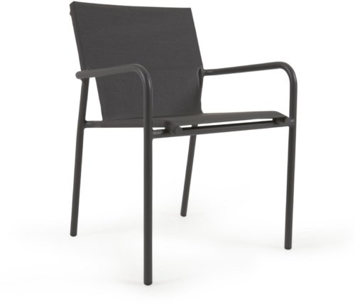På billedet ser du variationen Zaltana, Udendørs spisestol, Metal fra brandet LaForma i en størrelse H: 84 cm. x B: 60 cm. x L: 65 cm. i farven Sort