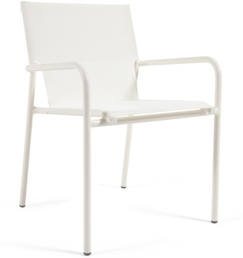 På billedet ser du variationen Zaltana, Udendørs stol, moderne, nordisk, metal fra brandet Laforma i en størrelse H: 84 cm. x B: 60 cm. x L: 65 cm. i farven Hvid