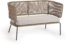 På billedet ser du variationen Nadin, Udendørs 2-personers sofa, rustik, nordisk, metal fra brandet Laforma i en størrelse H: 80 cm. x B: 135 cm. x L: 65 cm. i farven Beige