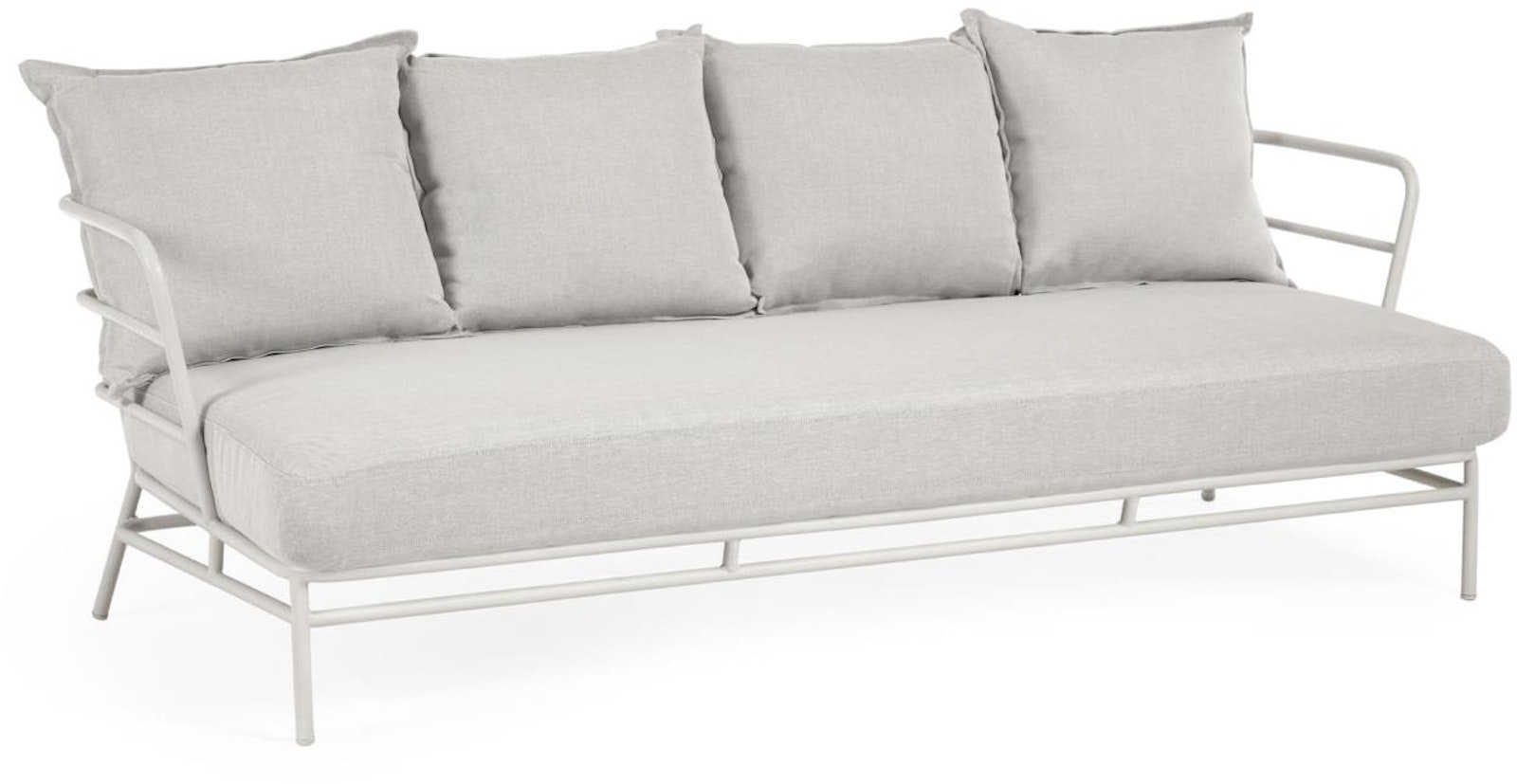 Mareluz, Udendørs 3-personers sofa by LaForma (H: 60 cm. x B: 197 cm. x L: 75 cm., Hvid)