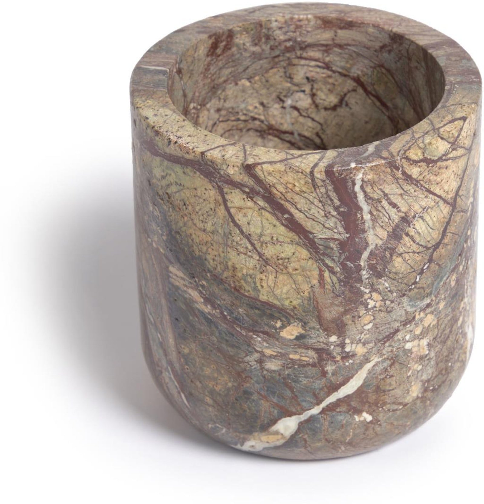 Spalsh, Tandbørsteholder, rustik, marmor by Laforma (H: 10 cm. x B: 7,5 cm. x L: 7,5 cm., Brun)