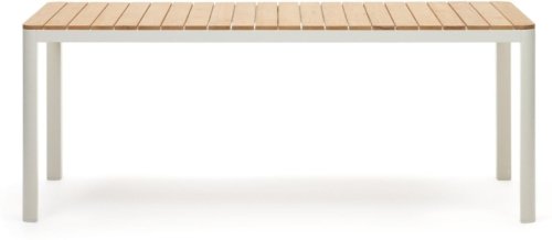 På billedet ser du variationen Bona, Udendørs bord, nordisk, moderne, solidt træ fra brandet Laforma i en størrelse H: 76 cm. x B: 200 cm. x L: 100 cm. i farven Hvid/Natur