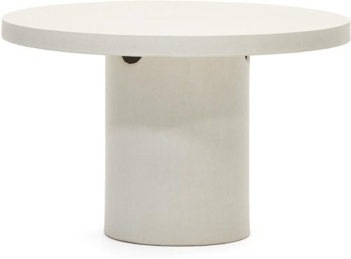 På billedet ser du variationen Aiguablava, Udendørs bord, nordisk, moderne, cement fra brandet Laforma i en størrelse H: 74 cm. x B: 120 cm. x L: 120 cm. i farven Hvid