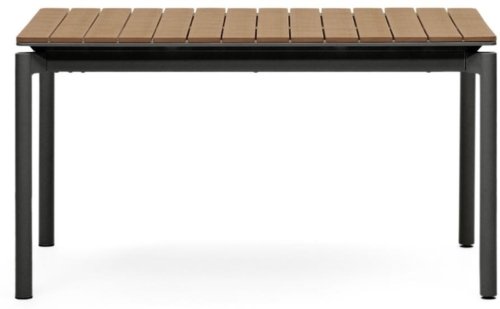 På billedet ser du variationen Canyelles, Udtrækkeligt udendørs spisebord, moderne, nordisk, metal fra brandet Laforma i en størrelse H: 76 cm. x B: 140 cm. x L: 90 cm. i farven Sort/Brun