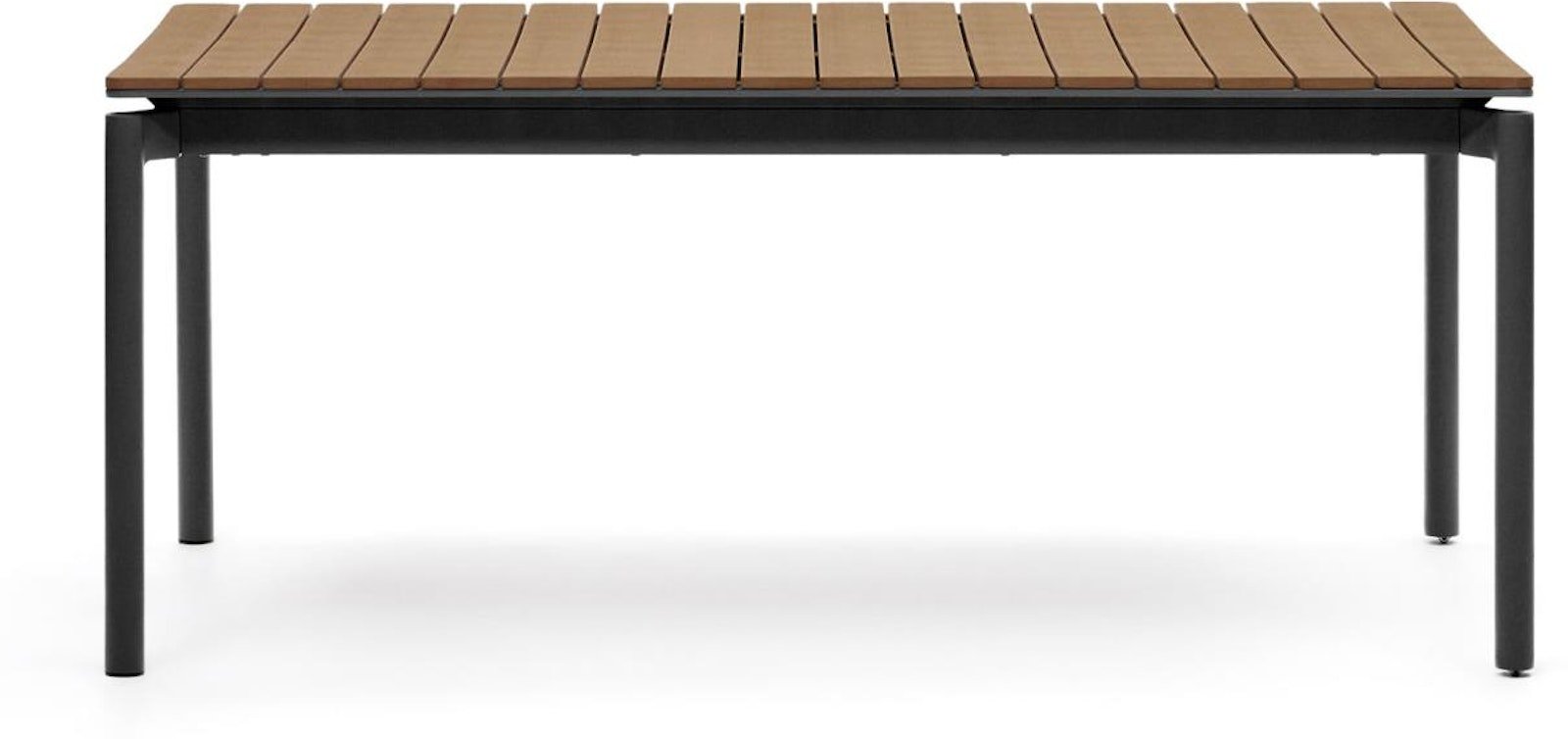 På billedet ser du variationen Canyelles, Udtrækkeligt udendørs spisebord, moderne, nordisk, metal fra brandet Laforma i en størrelse H: 76 cm. x B: 180 cm. x L: 100 cm. i farven Sort/Brun