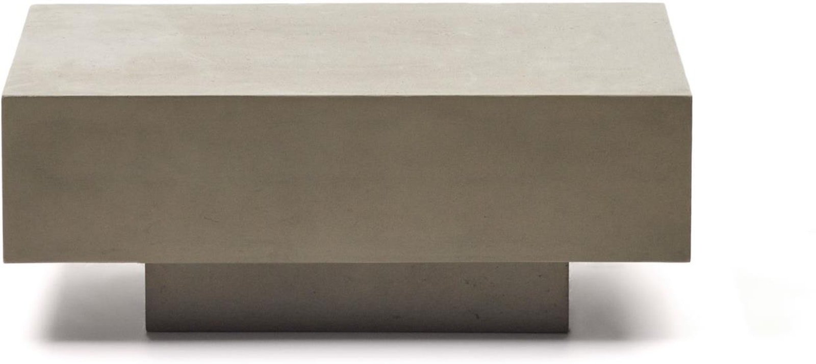 Rustella, Udendørs sofabord, rustik, moderne, cement by Laforma (H: 30 cm. x B: 80 cm. x L: 60 cm., Grå)