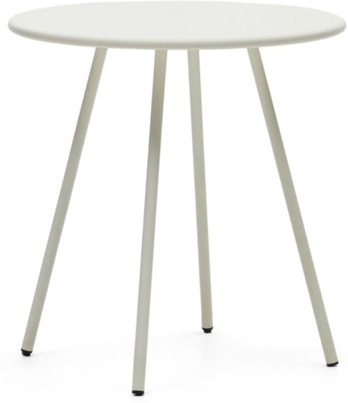 På billedet ser du variationen Montjoi, Udendørs bord, moderne, nordisk, metal fra brandet Laforma i en størrelse H: 74 cm. x B: 70 cm. x L: 70 cm. i farven Hvid
