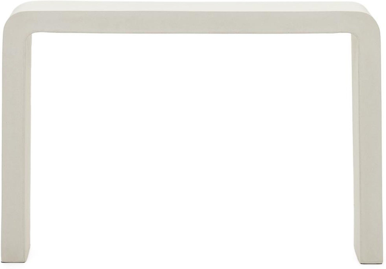 Aiguablava, Udendørs bord, nordisk, moderne, cement by Laforma (H: 80 cm. x B: 120 cm. x L: 35 cm., Hvid)
