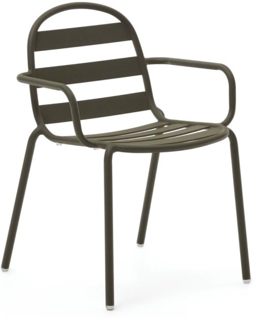 På billedet ser du variationen Joncols, Udendørs stol, moderne, nordisk, metal fra brandet Laforma i en størrelse H: 82 cm. x B: 61 cm. x L: 58 cm. i farven Grøn